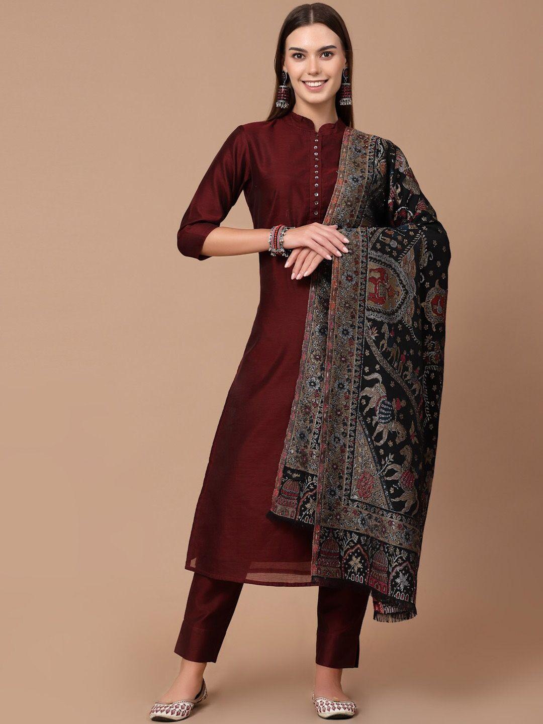 swi stylish ethnic motifs woven design shawl