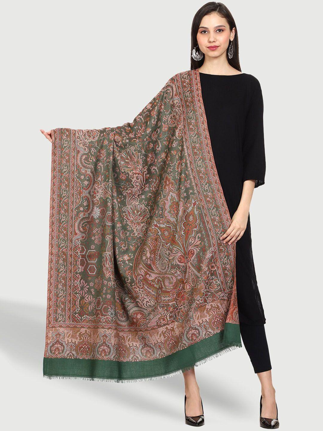 swi stylish ethnic motifs woven design wool jamawar shawl