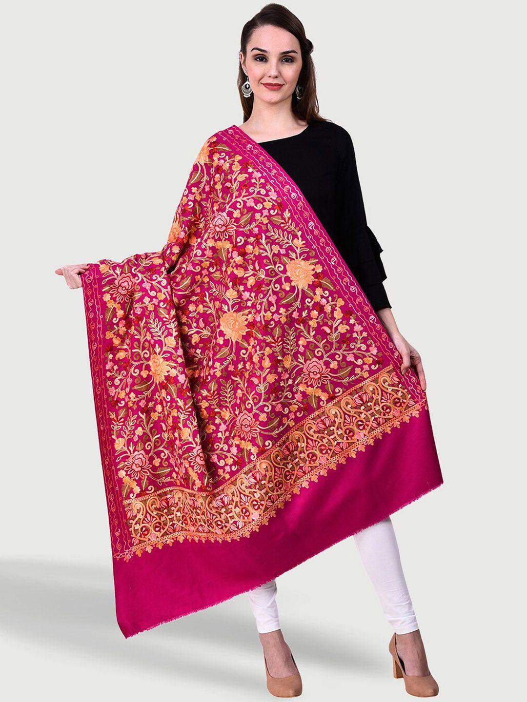 swi stylish floral aari embroidered shawl