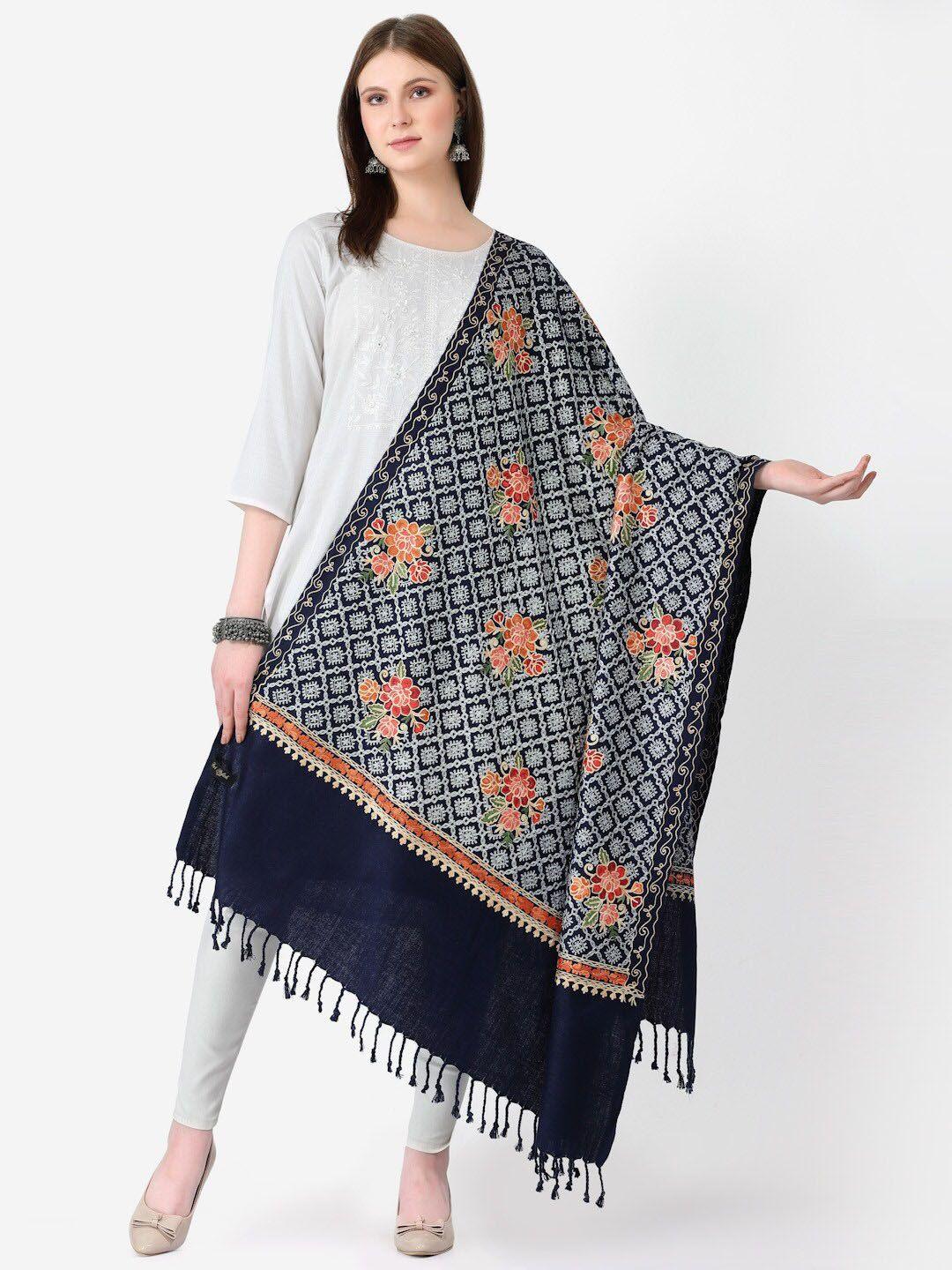 swi stylish floral embroidered shawl