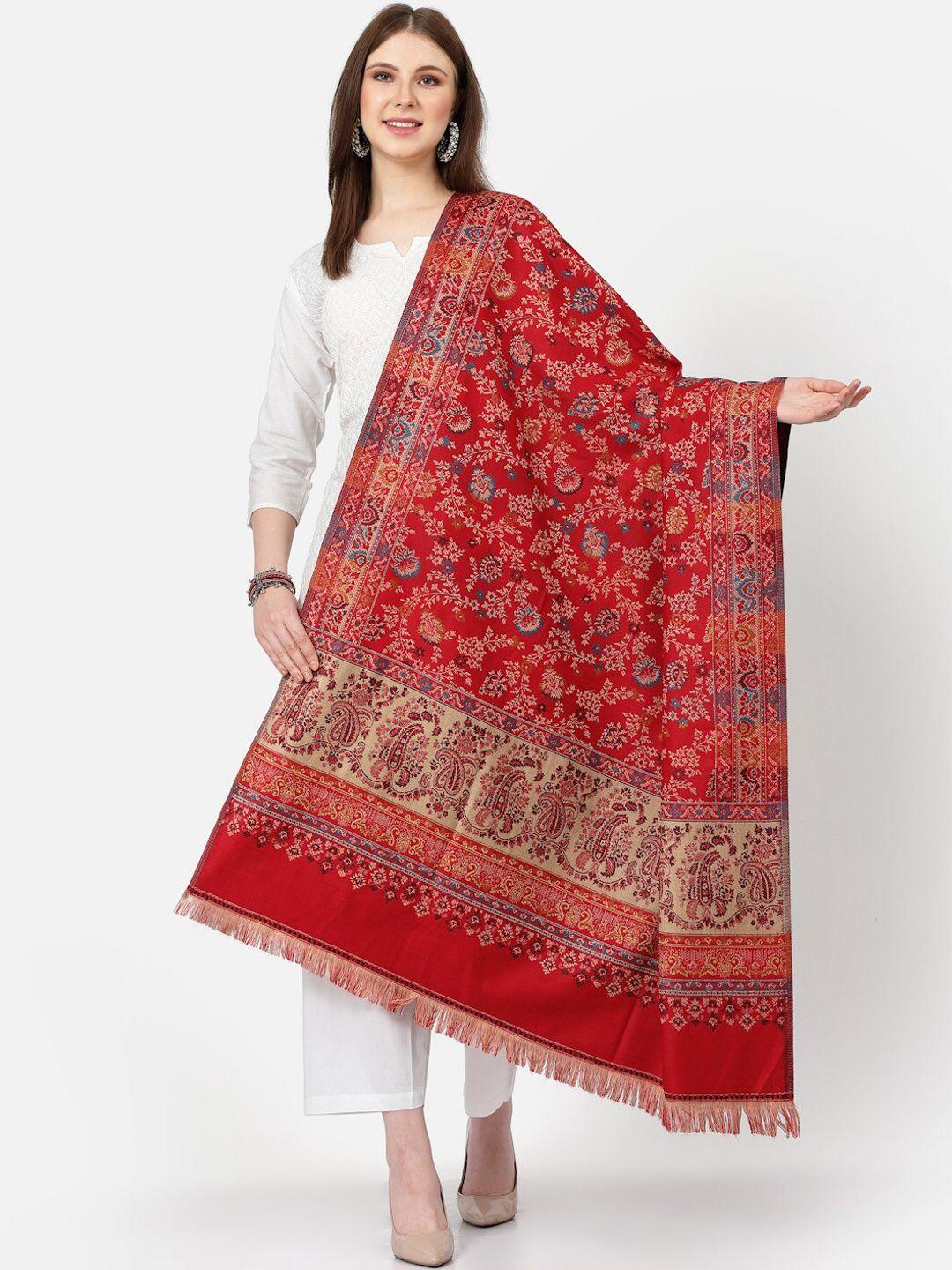 swi stylish floral woven design shawl