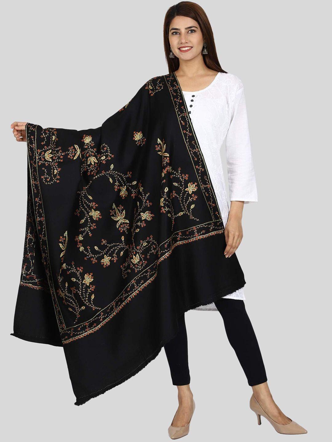 swi stylish women embroidered pure wool shawl