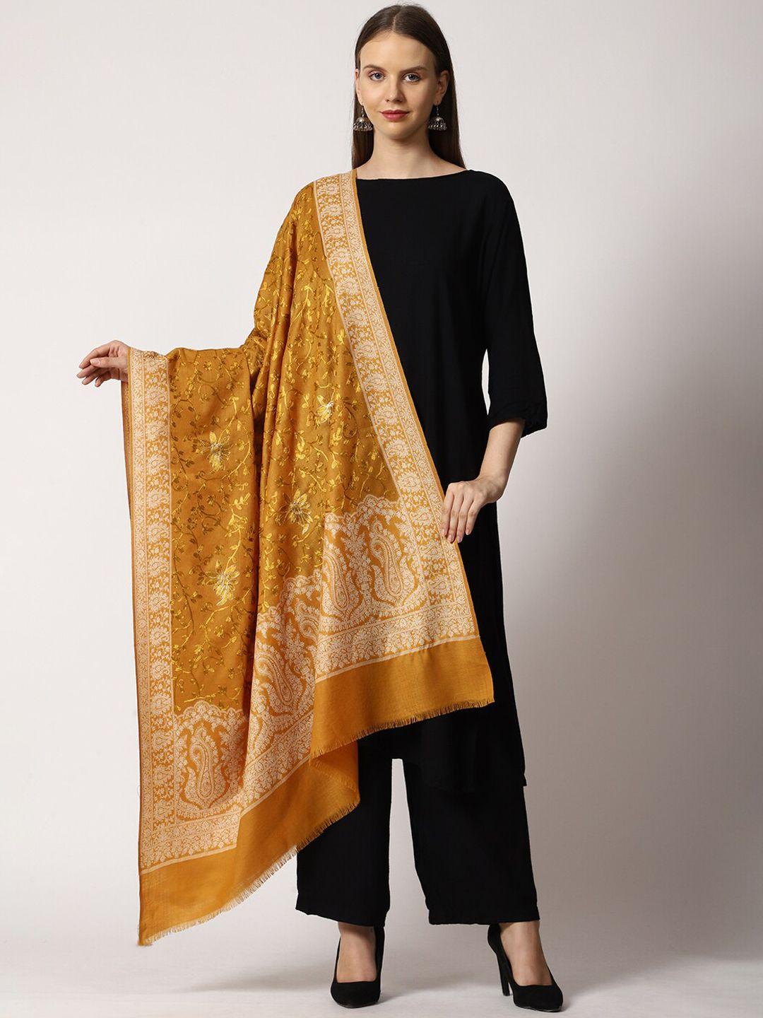swi stylish women ethnic motifs embroidered shawl