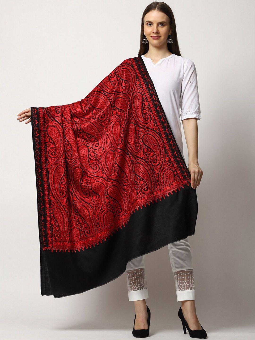 swi stylish women ethnic motifs embroidered shawl