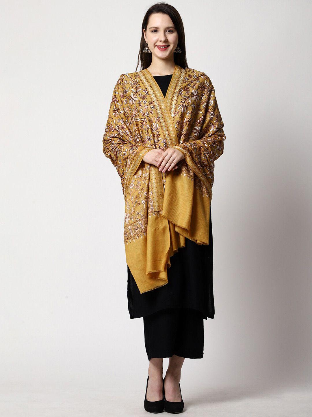 swi stylish women ethnic motifs embroidered shawl