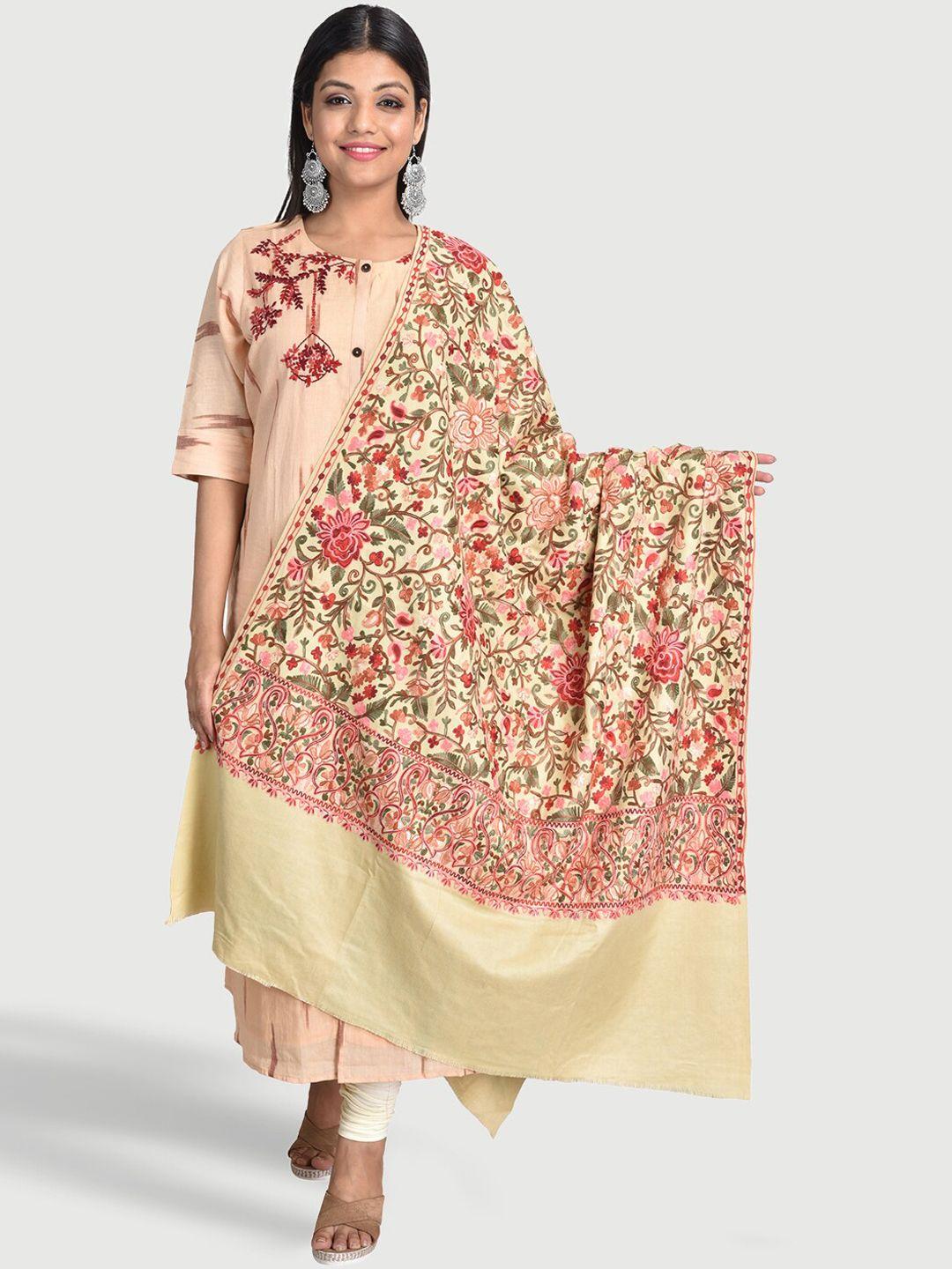 swi stylish women kashmiri paisley embroidered  shawl