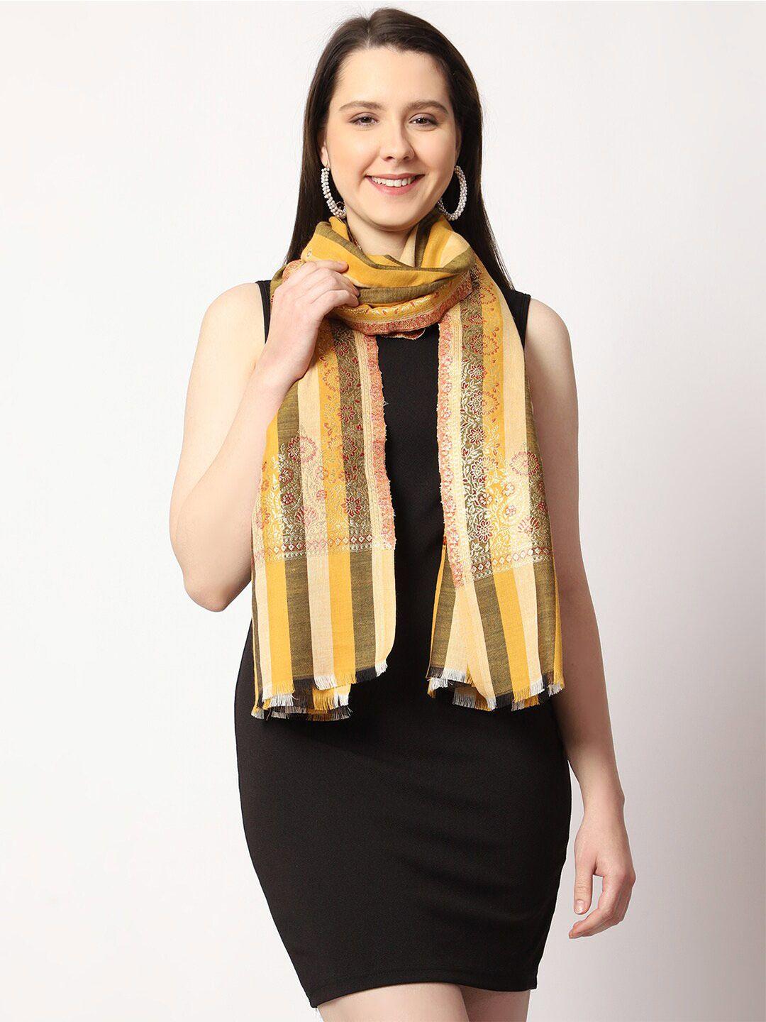 swi stylish women wool striped stole