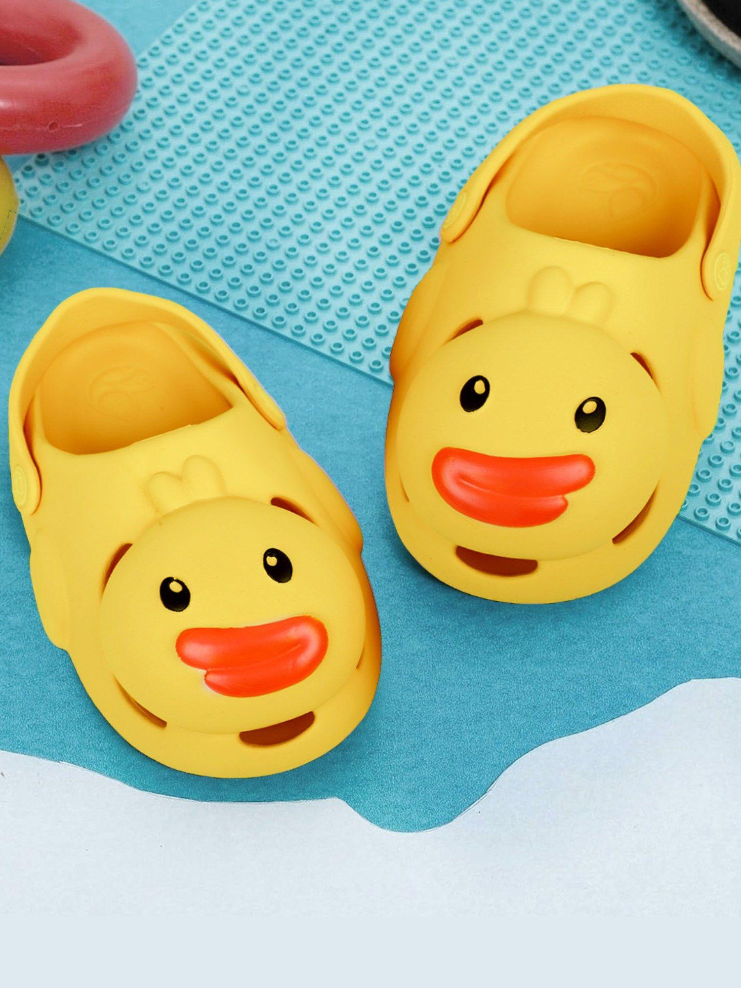 swimming duck waterproof anti skid sling back clogs yellow