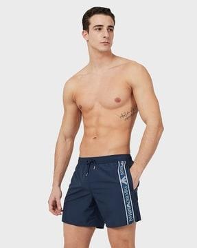 swimming trunks with elasticated drawstring waist