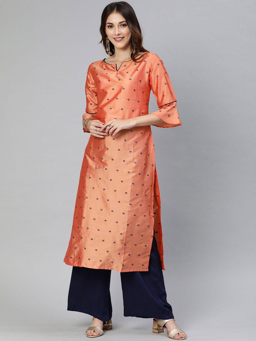 swishchick women geometric embellished flared sleeves sequinned kurta