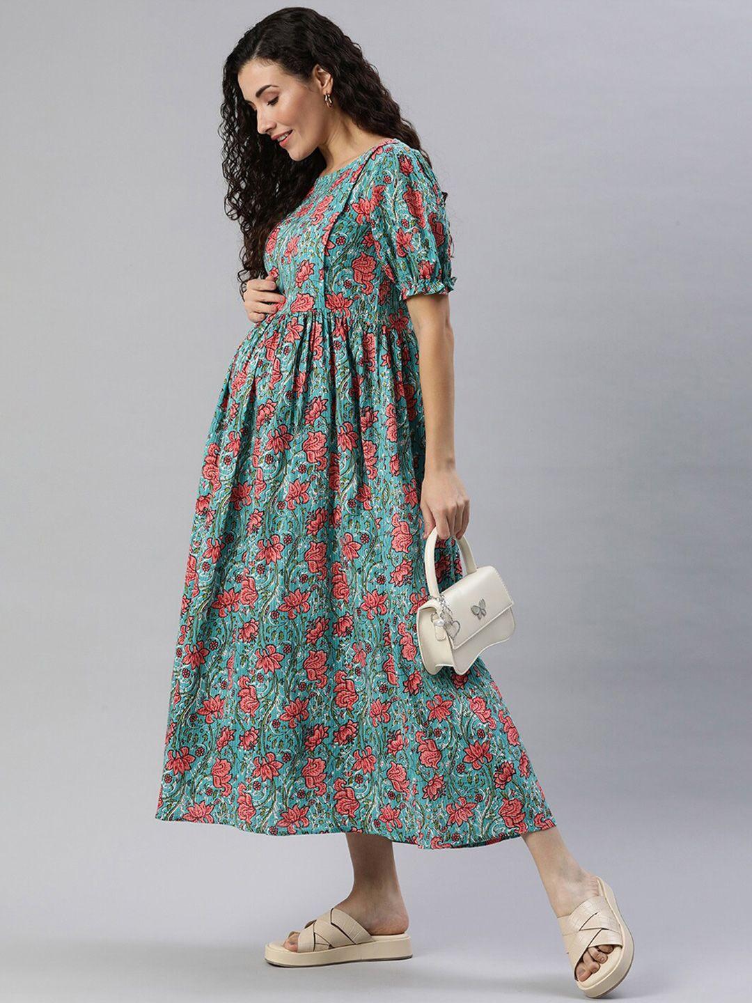 swishchick floral print empire midi dress