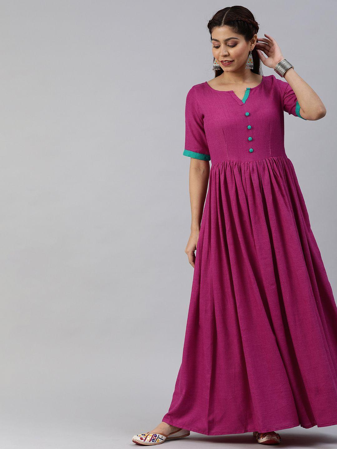 swishchick women purple solid maxi dress
