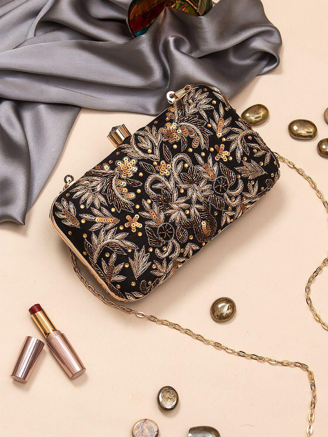 swisni embellished box clutch