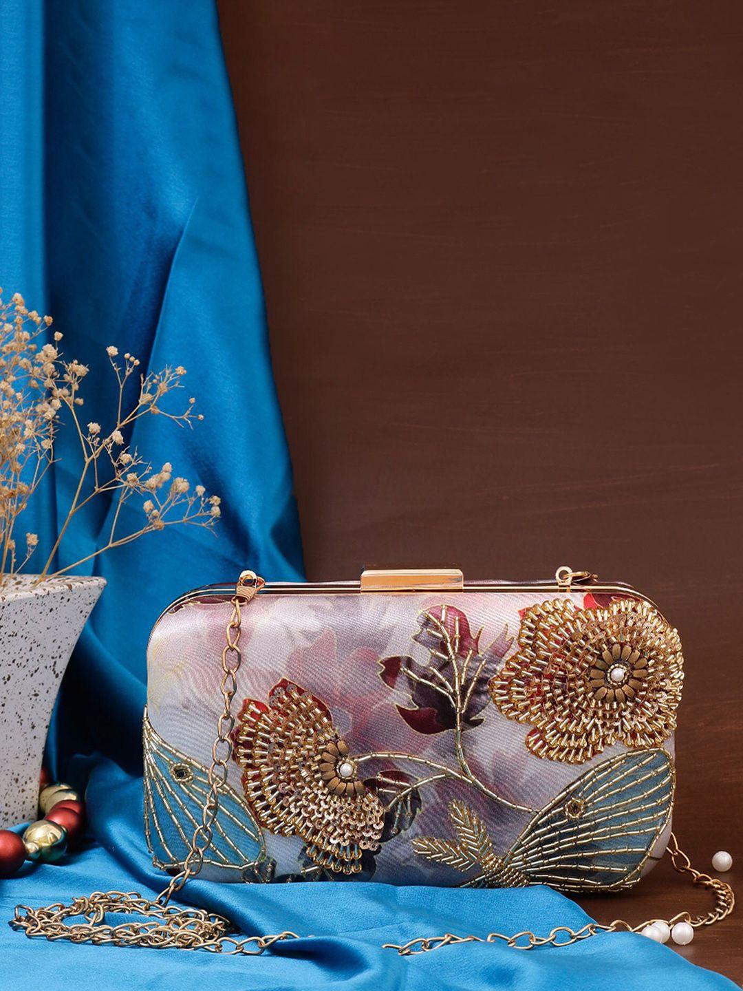 swisni embellished box clutch