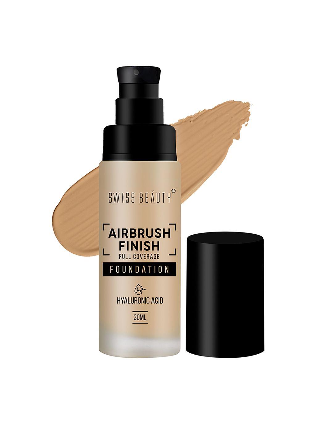 swiss beauty airbrush finish full coverage foundation 30 ml - caramel beige