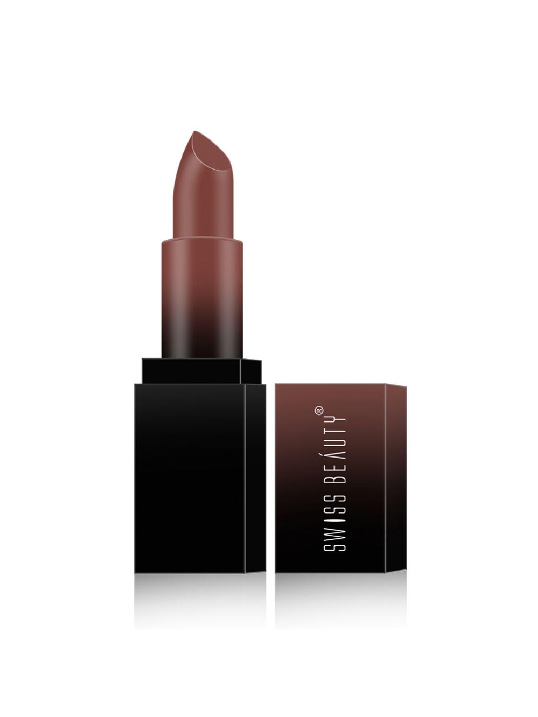 swiss beauty hd matte lipstick - 19 dark brown