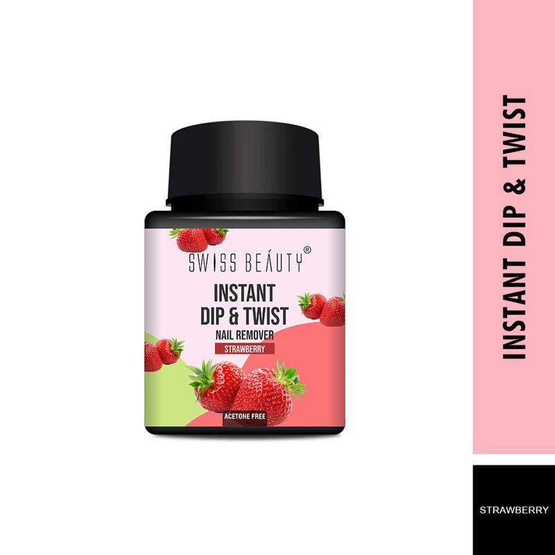 swiss beauty instant dip & twist nail paint remover - strawberry fresh