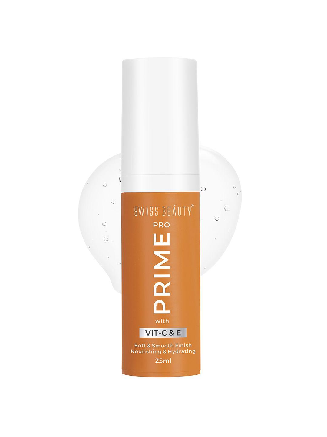 swiss beauty prime pro liquid primer with vitamin c & e for soft & smooth finish - 25 ml