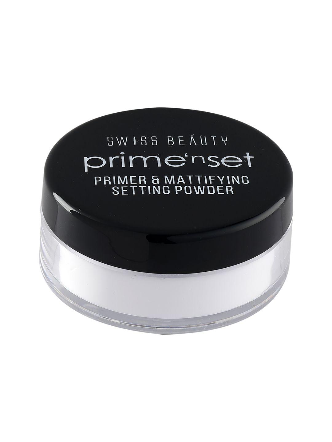 swiss beauty prime'nset primer & mattifying setting powder with spf15 - 10g