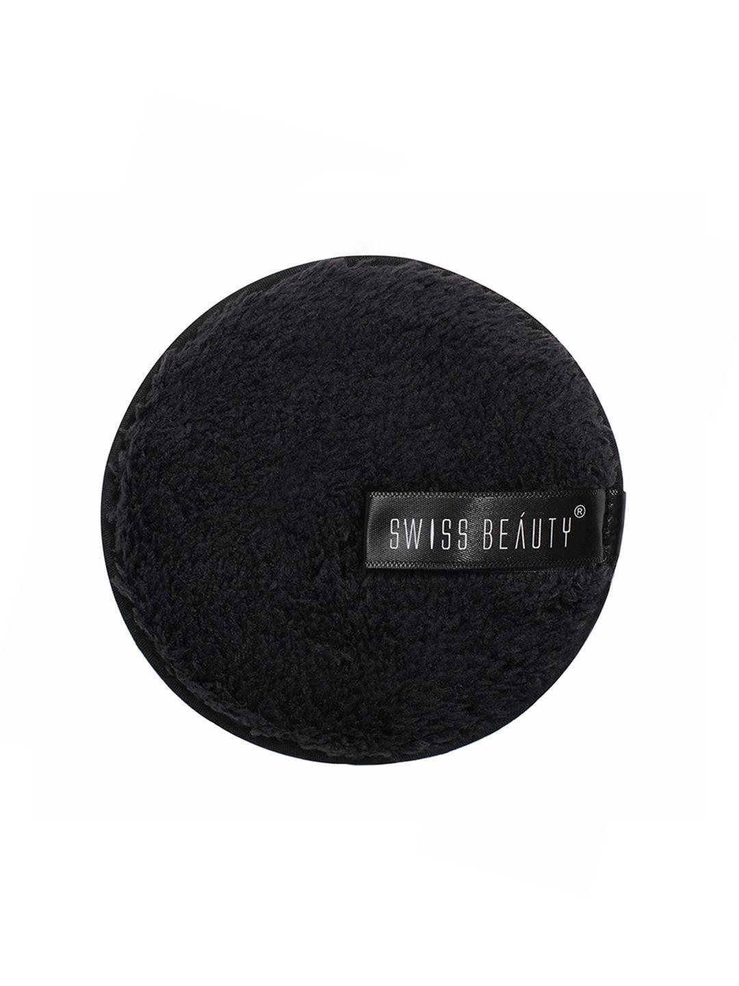 swiss beauty soft & gentle cleansing reusable makeup remover pad - black