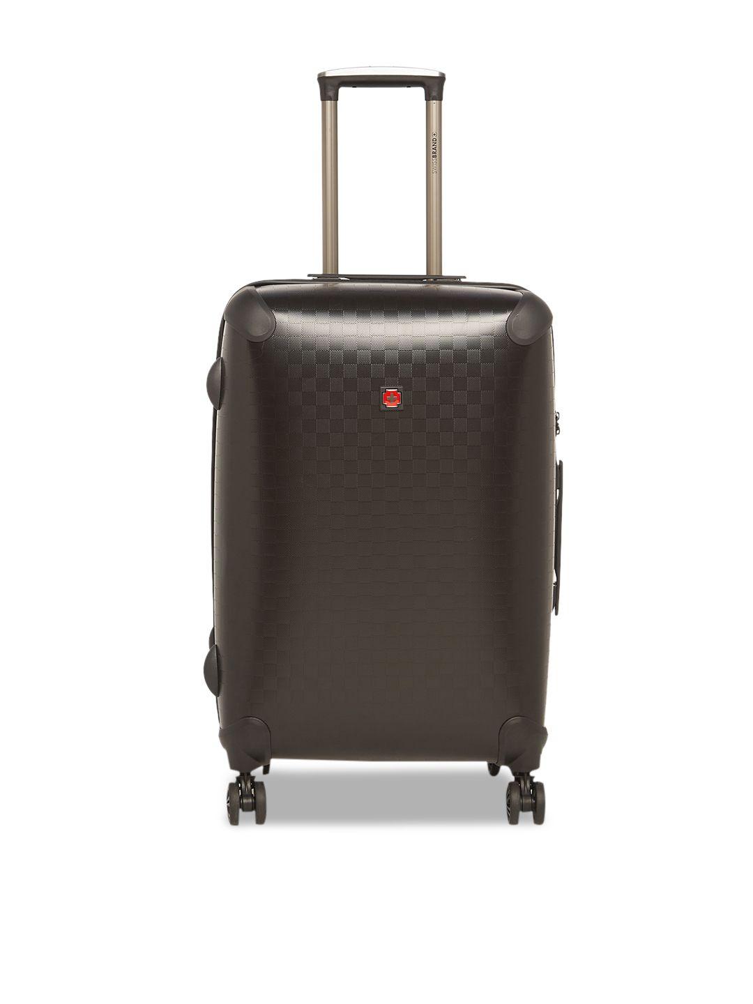 swiss brand aubonne range black hard medium luggage