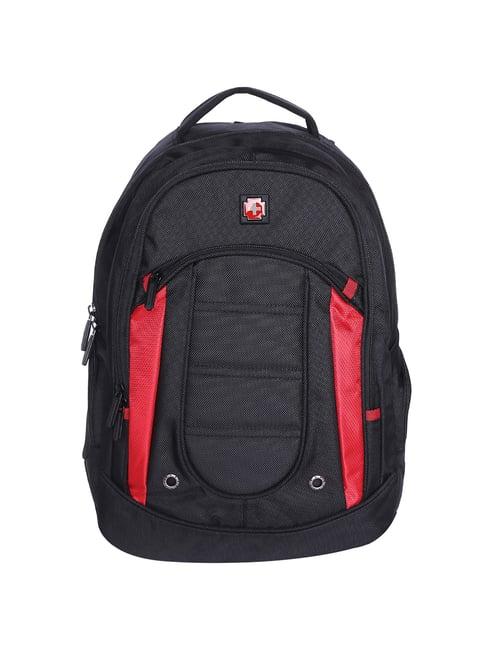 swiss brand ribe 21 ltr black & red medium laptop backpack