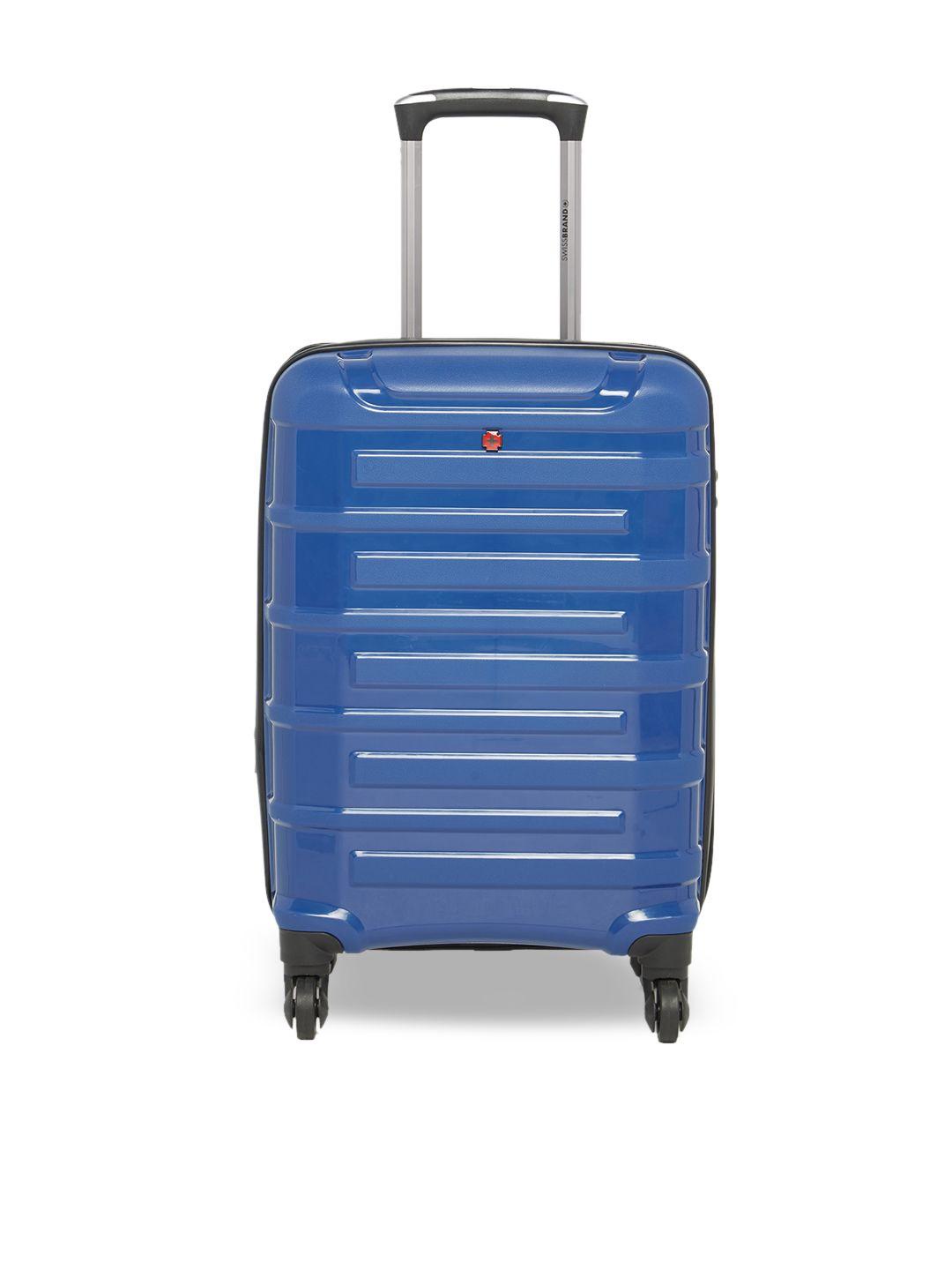 swiss brand sion textured hard-sided cabin trolley bag
