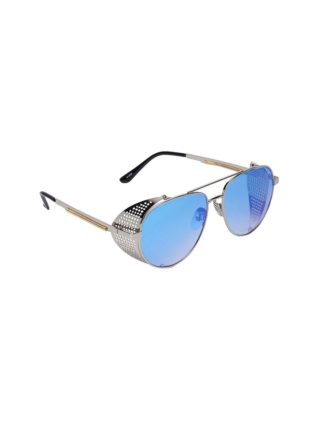 swiss design mirrored lens & oval sunglasses with uv protected lens sdsg-91208-06