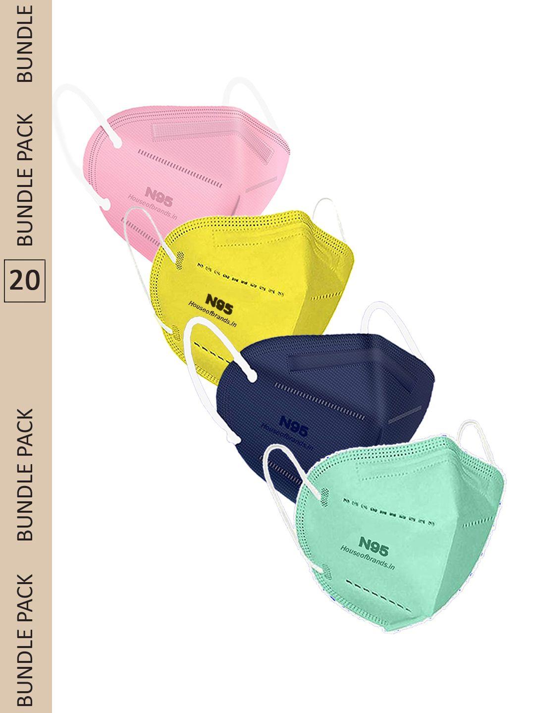 swiss design set of 20 assorted anti-pollution n95 outdoor face mask
