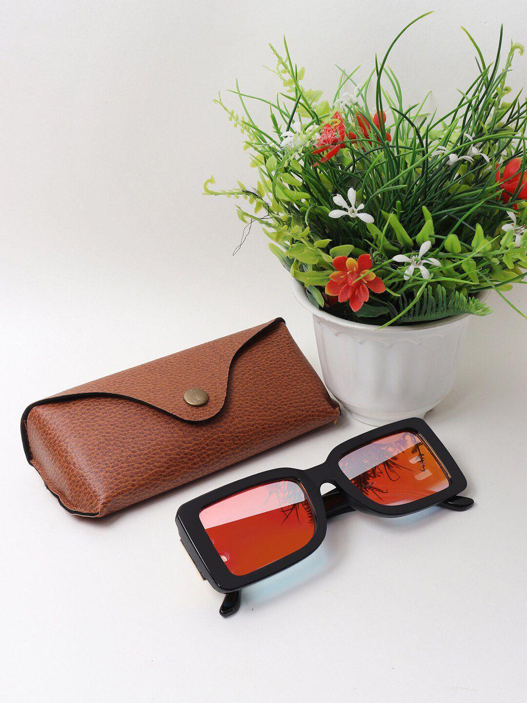 swiss design unisex mirrored lens & black wayfarer sunglasses with uv protected lens sdsg