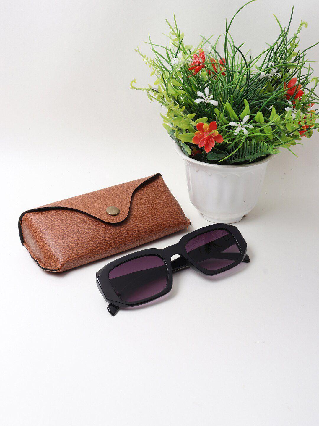 swiss design unisex purple lens & black uv protected wayfarer sunglasses sdsg-11944-02
