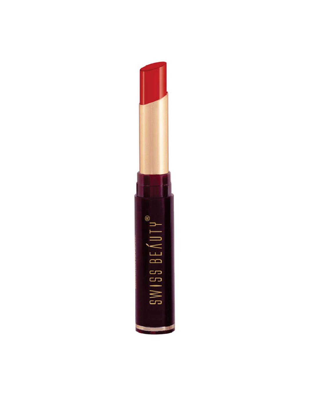 swiss beauty  non-transfer matte lipstick - orange red 2