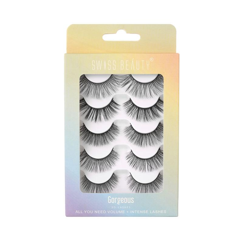 swiss beauty 3d eyelashes gorgeous - lashes 04 set of 05