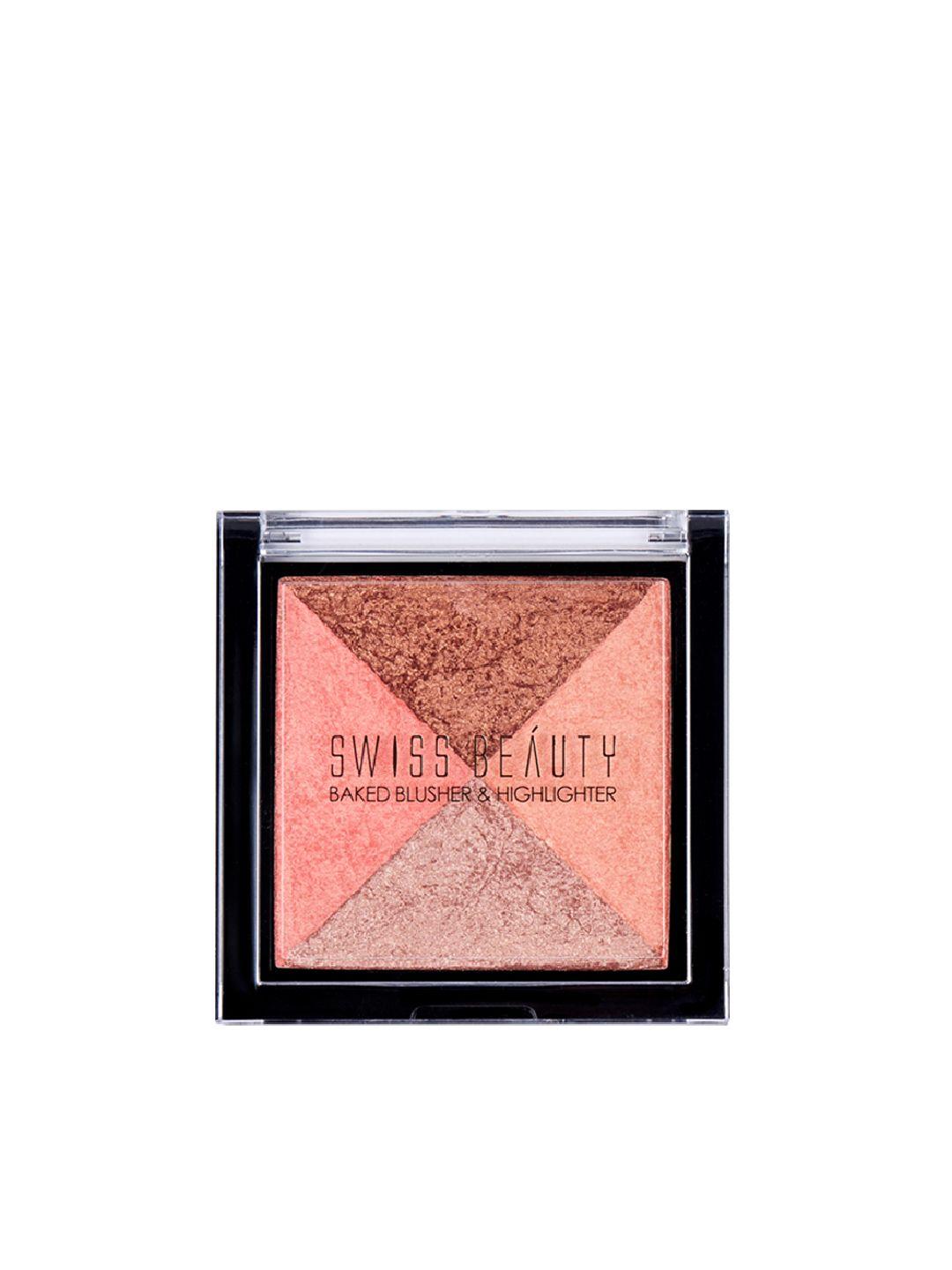 swiss beauty baked blusher & highlighter - 01