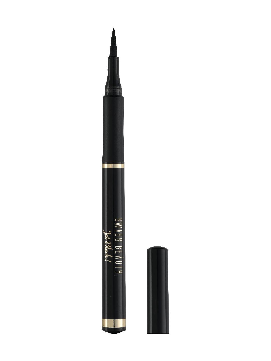 swiss beauty bold felt tip eyeliner - jet black