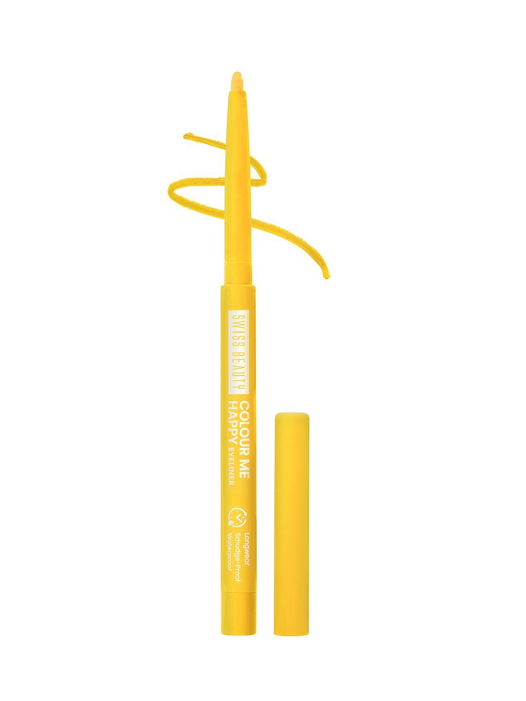 swiss beauty colour me happy longwear & waterproof eyeliner 0.4 g - yellow sunflower