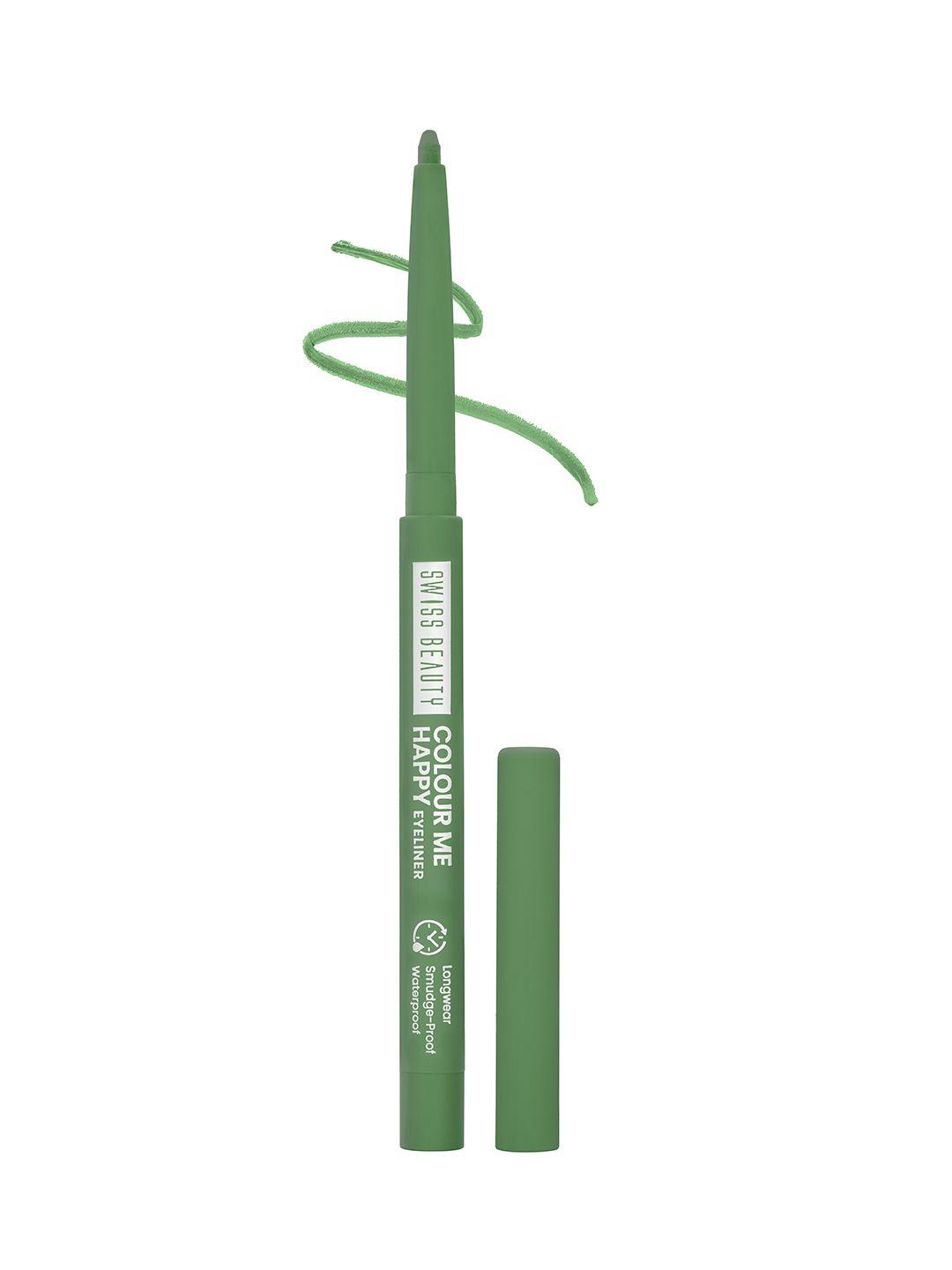 swiss beauty colour me happy waterproof  eyeliner - tulip green