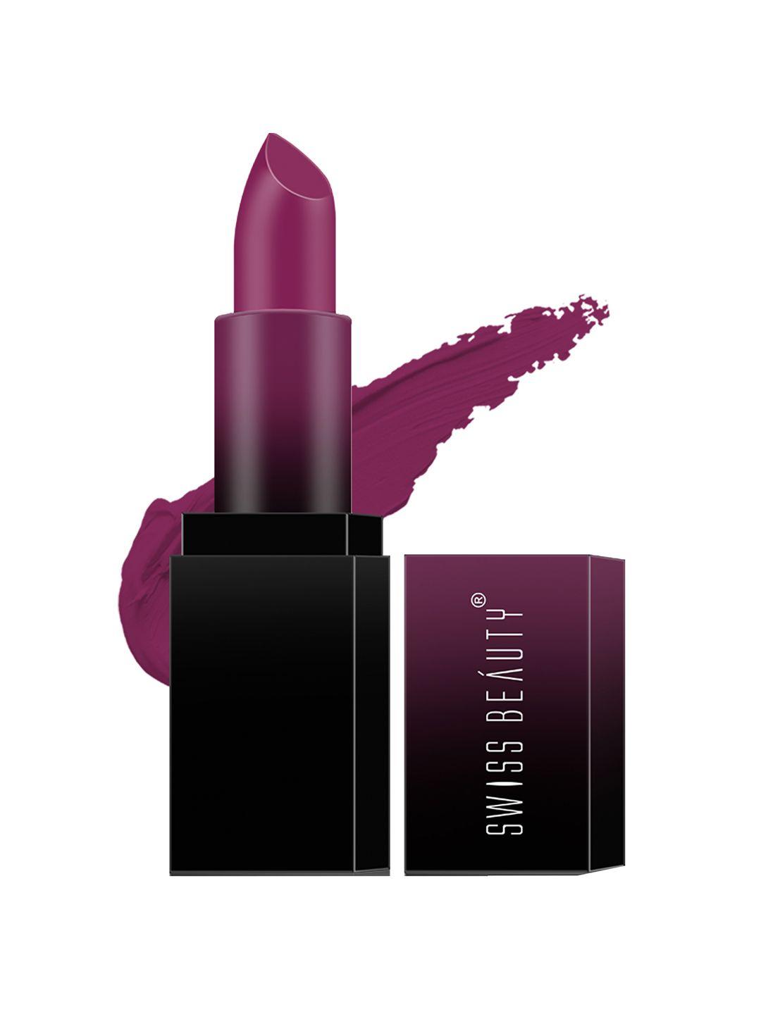 swiss beauty hd matte lipstick 3.5 gm - attitude 12