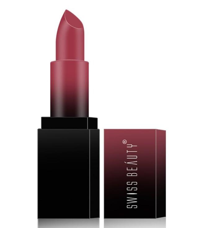 swiss beauty hd matte lipstick mauve blush - 3.5 gm