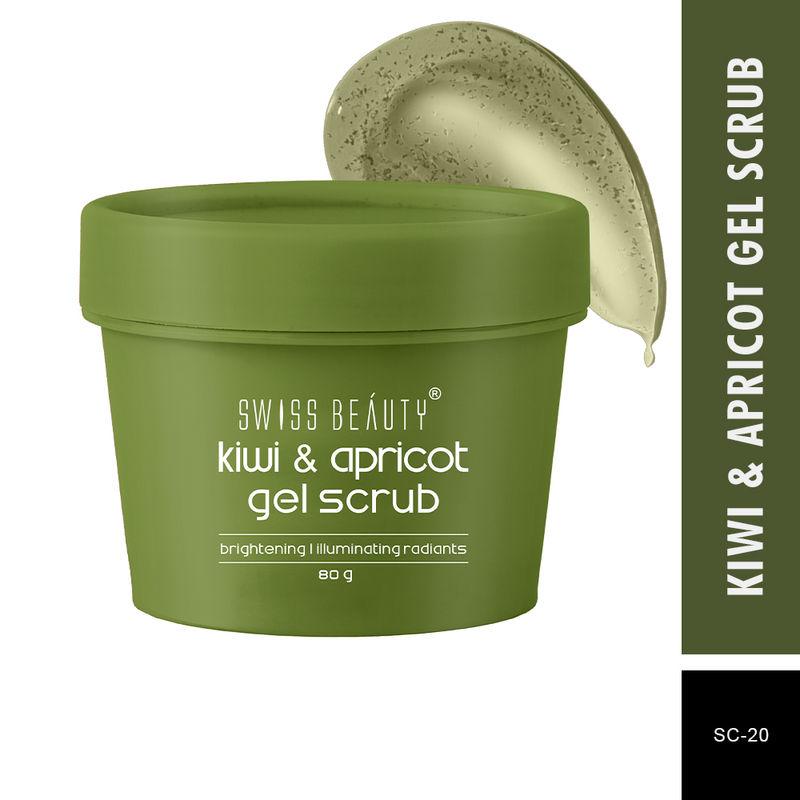 swiss beauty kiwi & apricot gel scrub