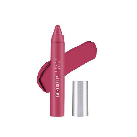 swiss beauty lip stain matte lipstick - hot-pink (3.4 g)
