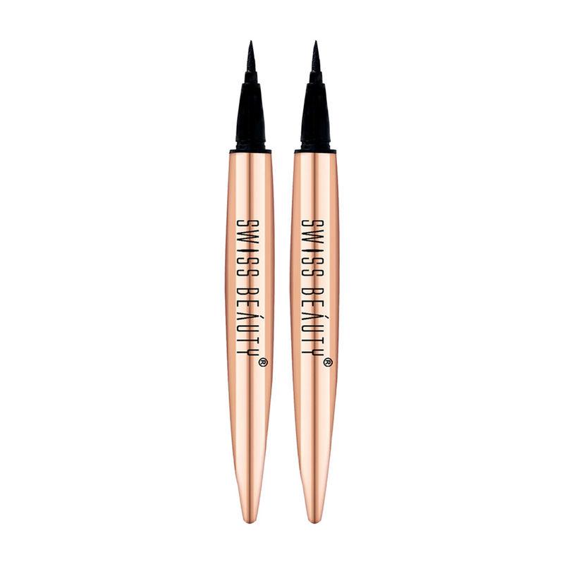 swiss beauty liquid pen eyeliner combo - black (pack of 2)