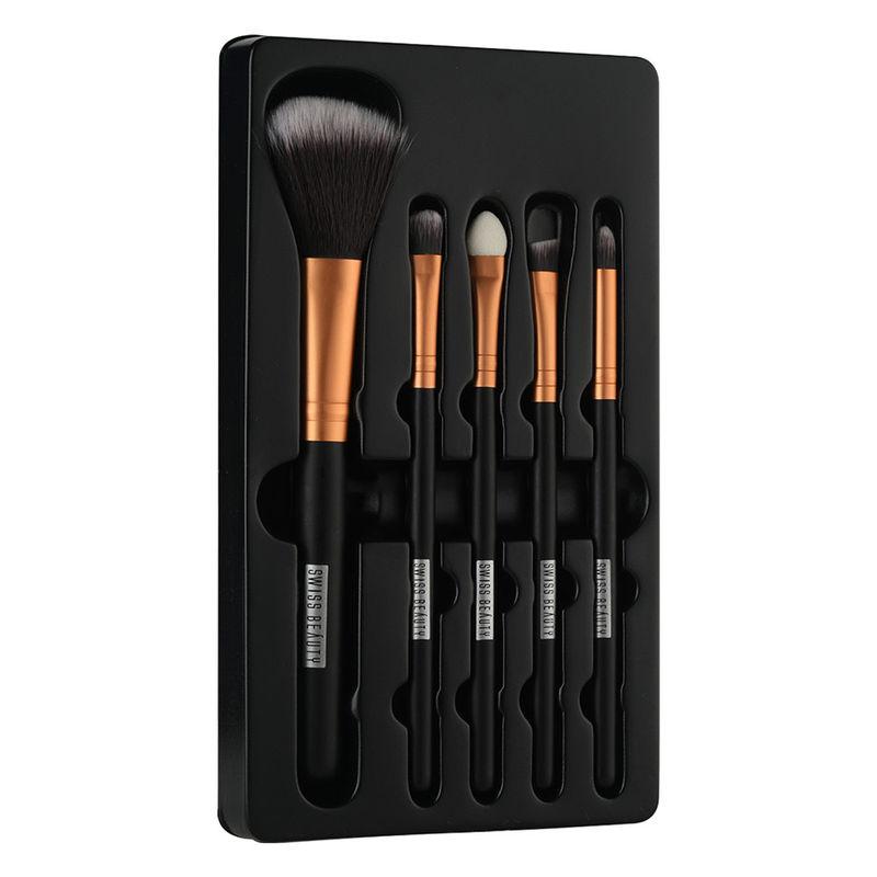 swiss beauty makeup brushes - golden