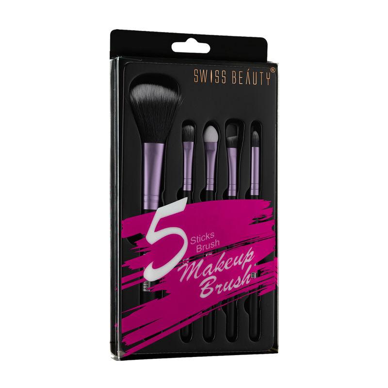 swiss beauty makeup brushes - purple