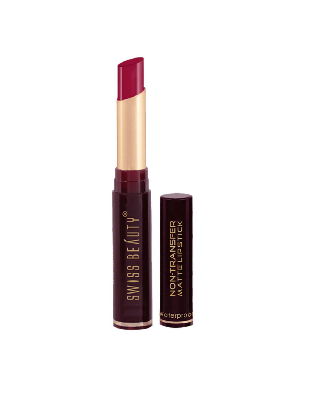 swiss beauty non-transfer matte lipstick - 17 fresh red