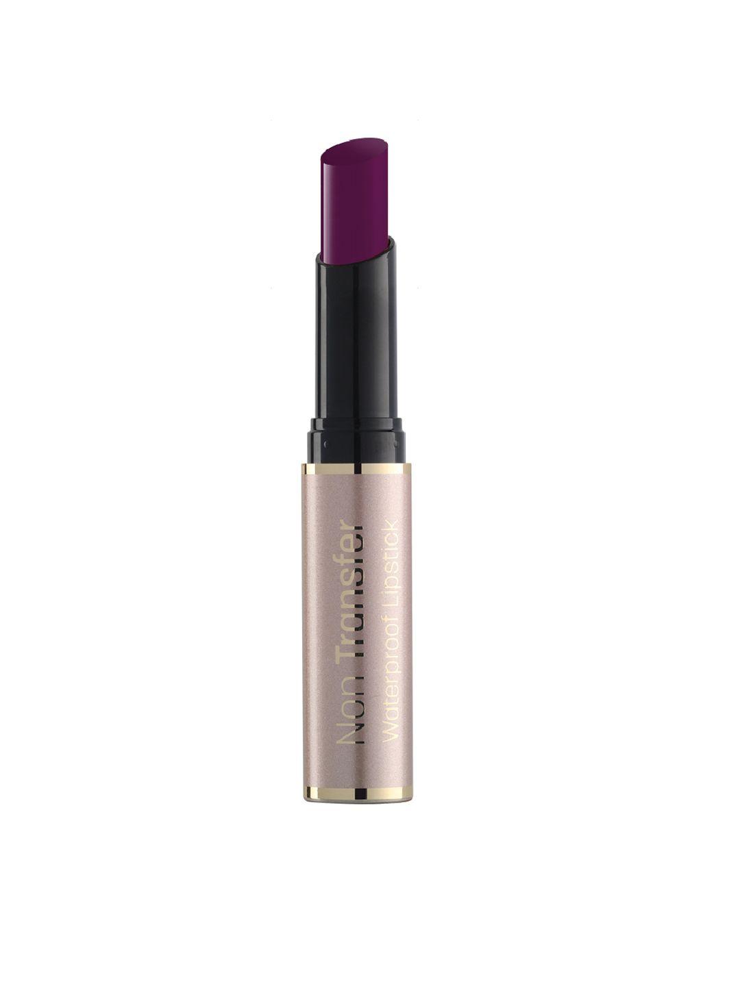 swiss beauty non transfer water proof lipstick - purple villain 423