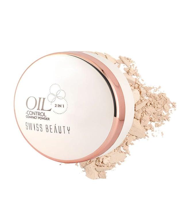 swiss beauty oil control compact powder light medium - 20 gm