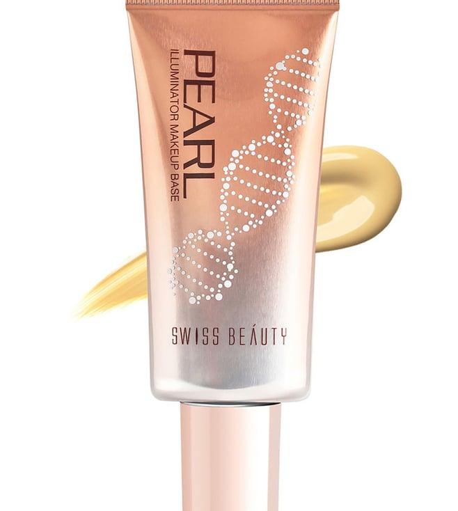 swiss beauty pearl illuminator makeup base golden pink - 35 gm