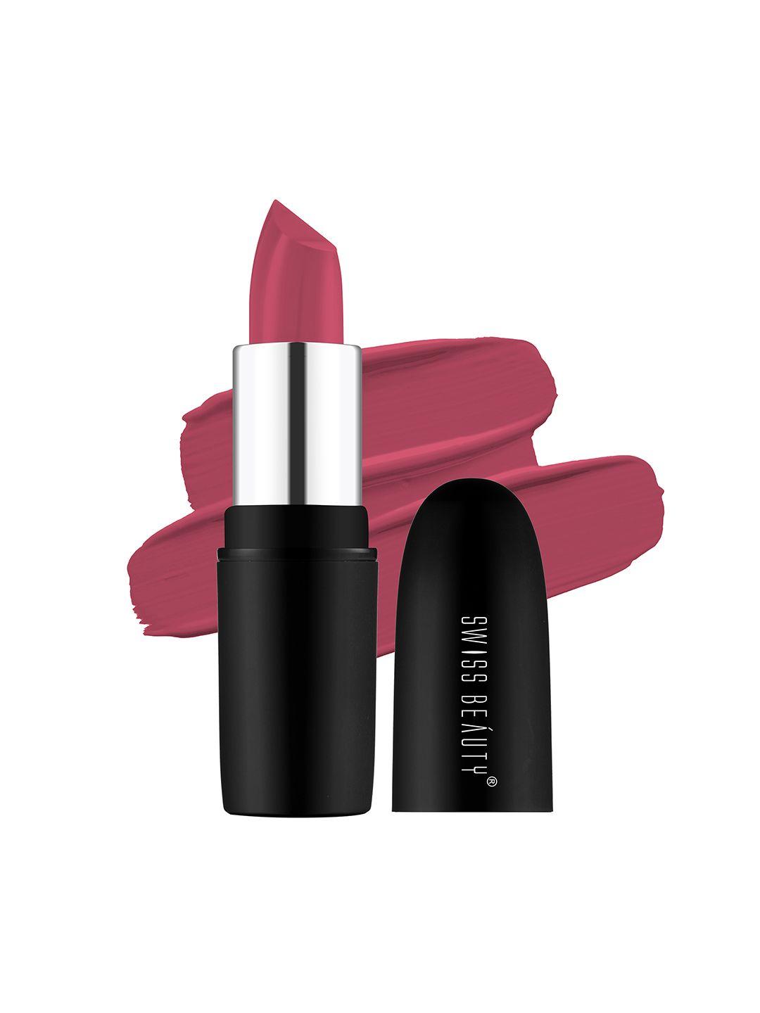 swiss beauty pure matte lipstick- pixie pink 218