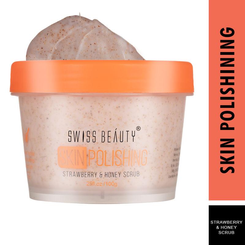 swiss beauty skin polishing strawberry & honey scrub